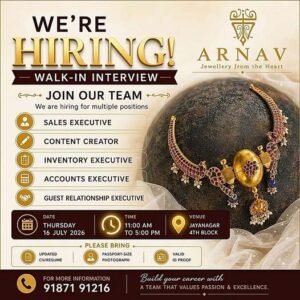 walkin arnav - july 2026 - bangalore jobs